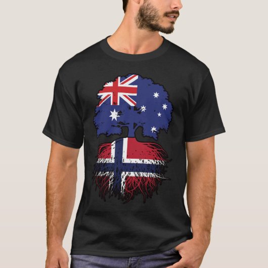 ノルウェーのオーストラリアの木の根 Tシャツ (正面)