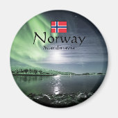 ノルウェーのオーロラ マグネット (正面)