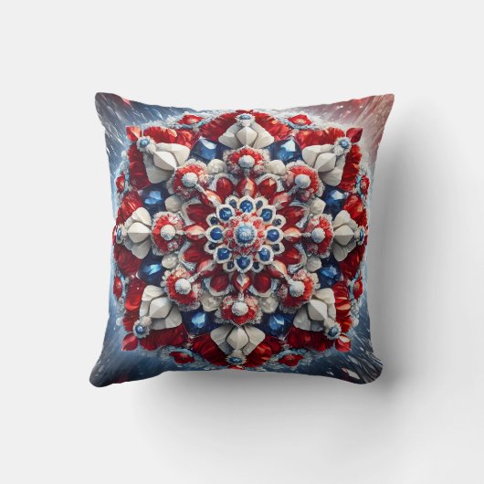 ノルウェーのカラーとモージョピローデザイン クッション (裏面)