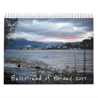 ノルウェーのカレンダー2017年のBalestrand カレンダー