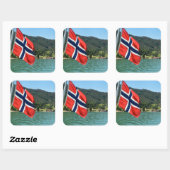 ノルウェーのカーフェリー写真シール スクエアシール (シート)