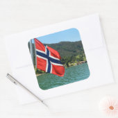 ノルウェーのカーフェリー写真シール スクエアシール (封筒)