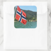 ノルウェーのカーフェリー写真シール スクエアシール (バッグ)