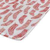 ノルウェーのクリスマスストッキングパターン カッティングボード (角)