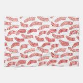 ノルウェーのクリスマスストッキングパターン キッチンタオル (横)