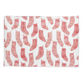 ノルウェーのクリスマスストッキングパターン 枕カバー (裏面-左)