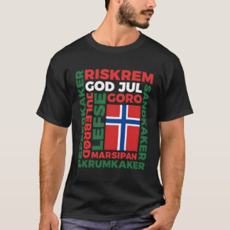 ノルウェーのクリスマス長袖シャツジャンプナーズ Tシャツ