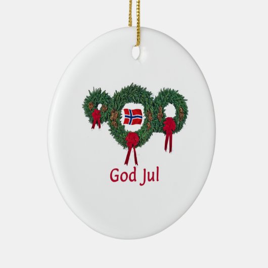 ノルウェーのクリスマス2 セラミックオーナメント (右)