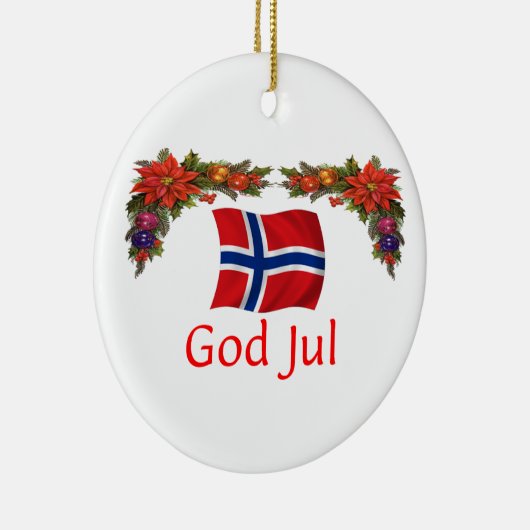 ノルウェーのクリスマス セラミックオーナメント (右)