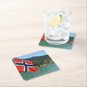 ノルウェーのコースターのカーフェリー スクエアペーパーコースター (インサイチュ)