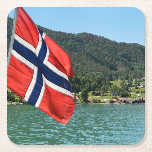 ノルウェーのコースターのカーフェリー スクエアペーパーコースター (正面)