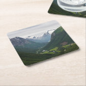 ノルウェーのコースターのHjelleの谷 スクエアペーパーコースター (アングル)