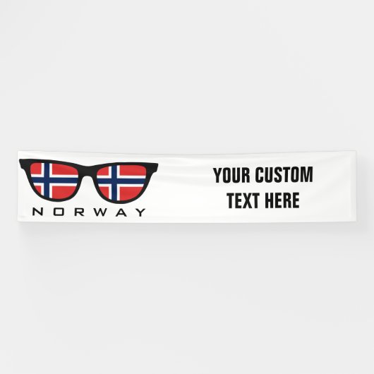 ノルウェーのシェーカスタムズ文字とカラーバナー 横断幕 (横)