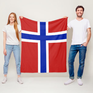 ノルウェーのスカンジナビア人媒体の旗 フリースブランケット