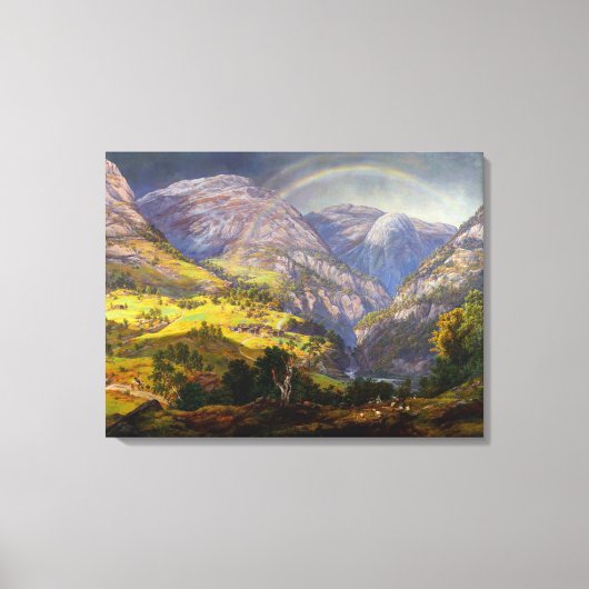 ノルウェーのスターハイムの見解(ヨーハン・クリスチャン・ダール) キャンバスプリント (正面)