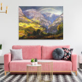 ノルウェーのスターハイムの見解(ヨーハン・クリスチャン・ダール) キャンバスプリント (インサイチュ (リビング))