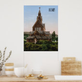 ノルウェーのステーブ教会 ポスター (キッチン)