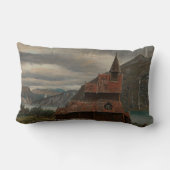 ノルウェーのステーブ教会(Knud Baade著) ランバークッション (裏面)
