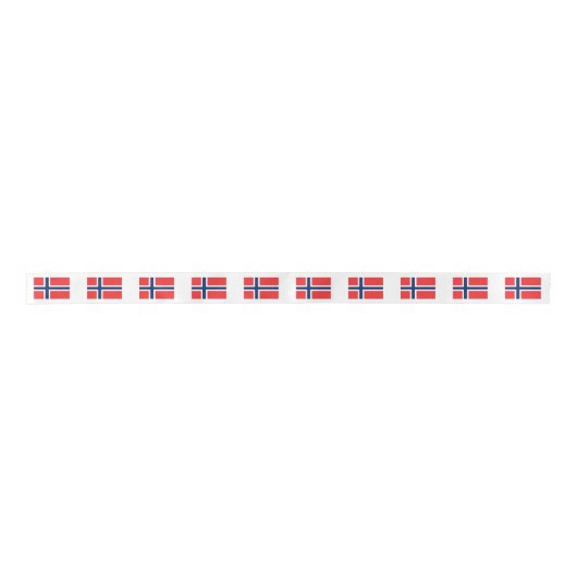 ノルウェーのテーマのパーティーのためのノルウェーの旗のギフトのリボン サテンリボン (正面)