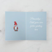 ノルウェーのトナカイがクランベリージュースカクテルを持っている シーズンカード (内部)