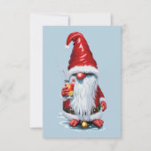 ノルウェーのトナカイがクランベリージュースカクテルを持っている 招待状 (正面)