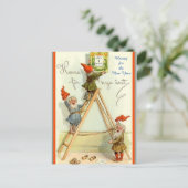 ノルウェーのトメット新年"Hurrah for Nya aret" ポストカード (スタンド正面)