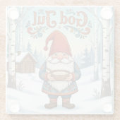 ノルウェーのニッセ God Jul クリスマスコースター ガラスコースター (裏面)