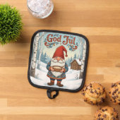 ノルウェーのニッセ God Jul クリスマスポットホルダー 鍋敷き (トップダウン)