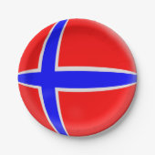 ノルウェーのノルウェー人の旗 ペーパープレート (正面)