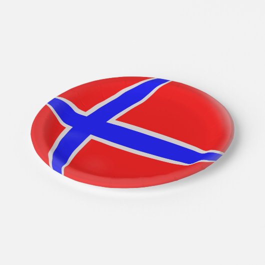 ノルウェーのノルウェー人の旗 ペーパープレート (アングル)
