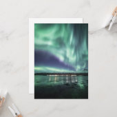 ノルウェーのノーザンライト カード (正面/裏面インサイチュ)