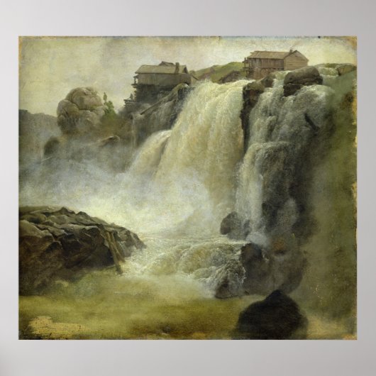 ノルウェーのハグフォス, 1827 ポスター (正面)