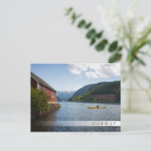 ノルウェーのハードアンゲルフィヨルドをカヤック ポストカード (スタンド正面)