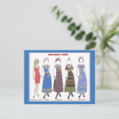 ノルウェーのバナードV紙ドール葉書 ポストカード (スタンド正面)