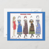 ノルウェーのバナードV紙ドール葉書 ポストカード (正面/裏面)