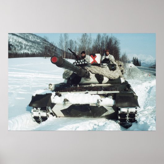 ノルウェーのヒョウ1の主戦闘戦車 ポスター (正面)