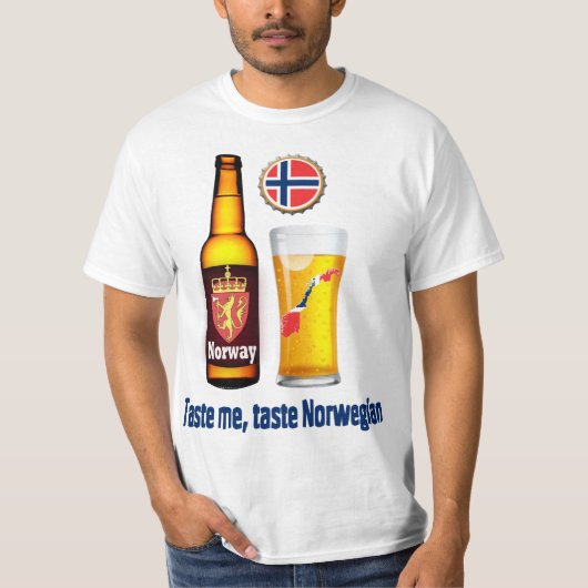 ノルウェーのビール Tシャツ (正面)