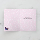 ノルウェーのピンクと薄紫の蝶の名前 カード (内部)