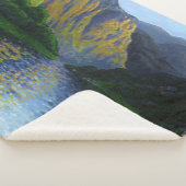 ノルウェーのフィヨルドが夕日に近づく シェルパブランケット (3/4)