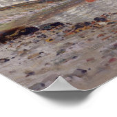 ノルウェーのフィヨルドでボートを作る(油をキャンバスに) ポスター (角)