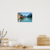 ノルウェーのフィヨルドの村のポスター ポスター (キッチン)