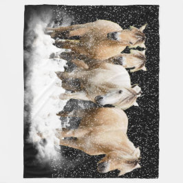 ノルウェーのフィヨルドの雪Blnaket フリースブランケット