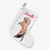 ノルウェーのフィヨルドの馬のクリスマスのストッキング スモールクリスマスストッキング (正面 (吊り時))