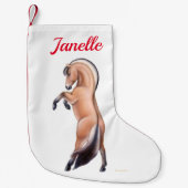 ノルウェーのフィヨルドの馬のクリスマスのストッキング スモールクリスマスストッキング (正面)