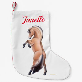 ノルウェーのフィヨルドの馬のクリスマスのストッキング スモールクリスマスストッキング