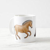 ノルウェーのフィヨルドの馬のマグ コーヒーマグカップ (正面左)