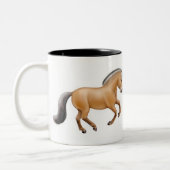 ノルウェーのフィヨルドの馬のマグ ツートーンマグカップ (左)
