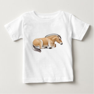 ノルウェーのフィヨルドの馬の乳児のTシャツ ベビーTシャツ
