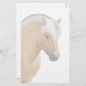ノルウェーのフィヨルドの馬の文房具 便箋 (正面/裏面)