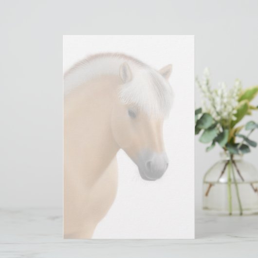 ノルウェーのフィヨルドの馬の文房具 便箋 (スタンド正面)